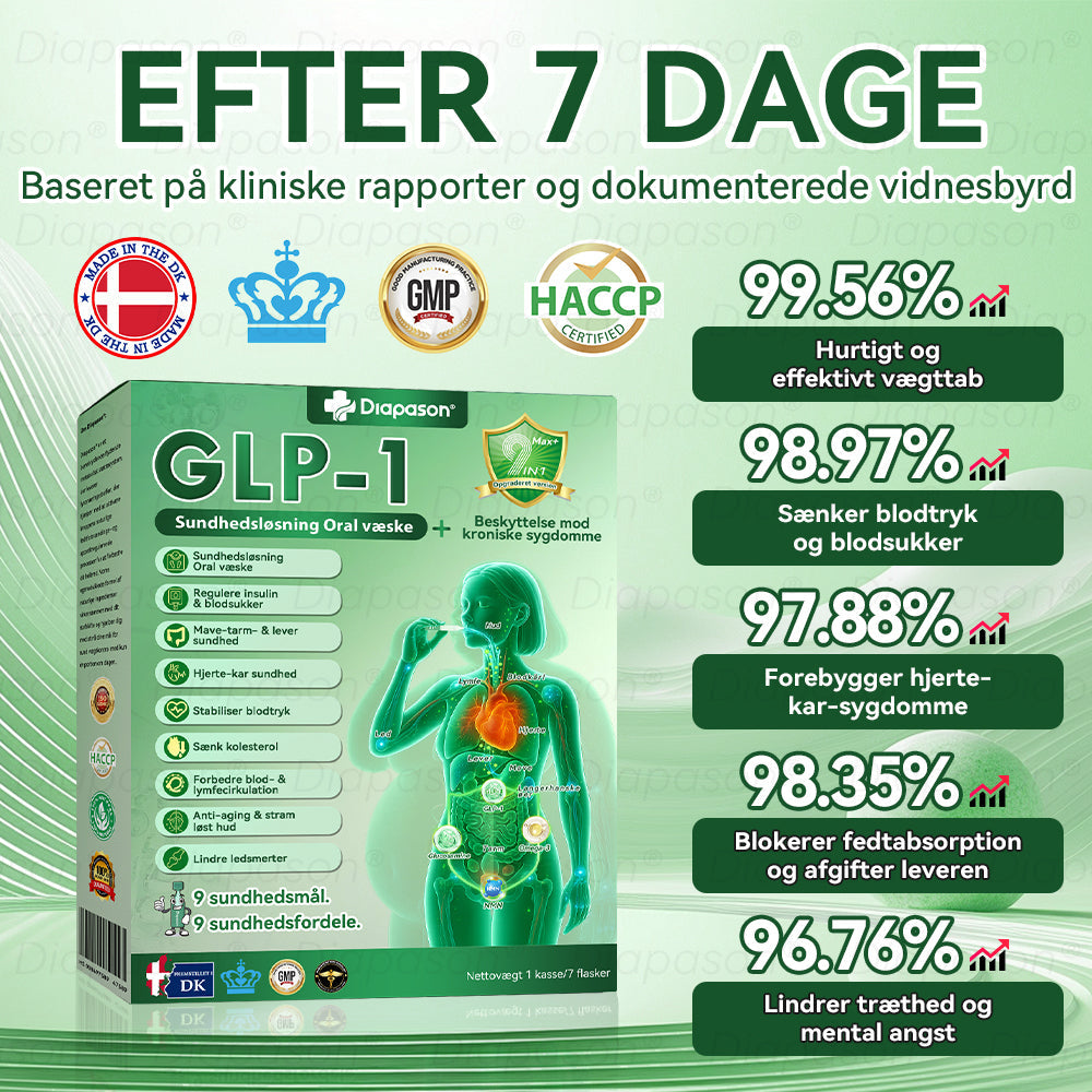 Officiel Butik | Diapason® GLP-1 9 I 1 Sundhedsløsning Oral Væske 🌿 Formel til beskyttelse mod kronisk sygdom ☀️