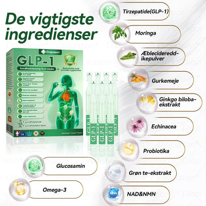 Officiel Butik | Diapason® GLP-1 9 I 1 Sundhedsløsning Oral Væske 🌿 Formel til beskyttelse mod kronisk sygdom ☀️
